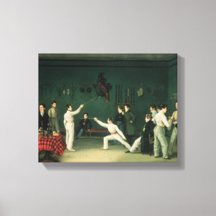 A Fencing Scene, 1827 Canvas Print
