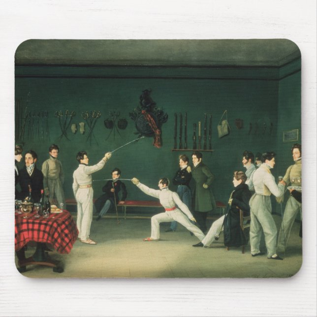 A Fencing Scene, 1827 Mouse Pad (Front)