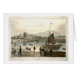 A ferry arriving at Leith, from 'A Voyage Around G