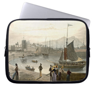 A ferry arriving at Leith, from 'A Voyage Around G Laptop Sleeve