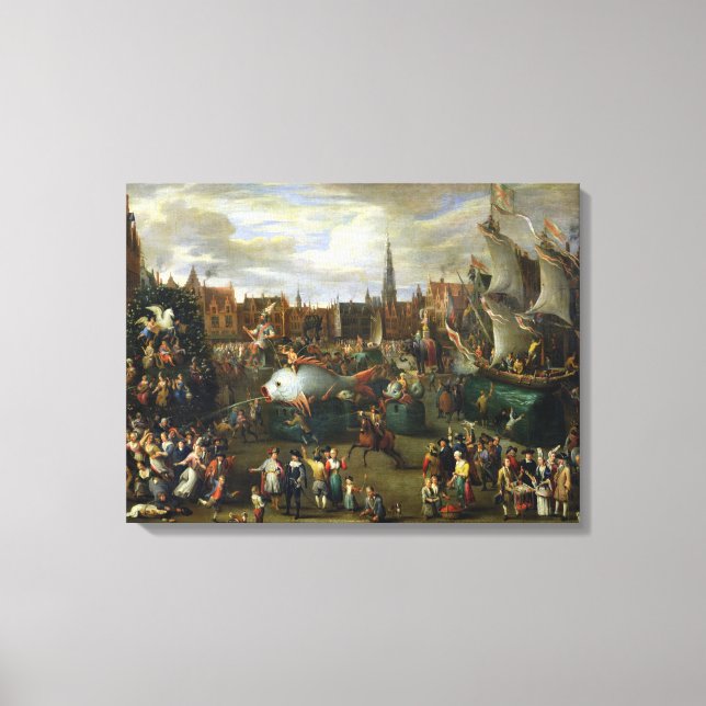 A Festival at Antwerp Canvas Print (Front)