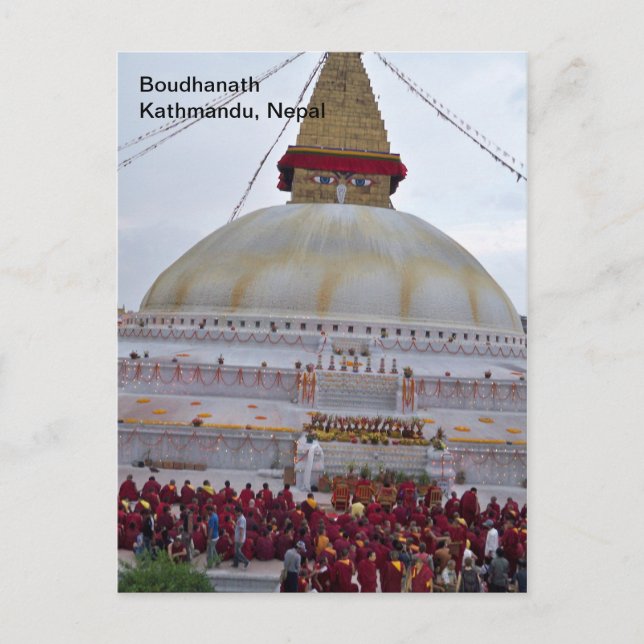 A Festival at Boudha Stupa Postcard (Front)