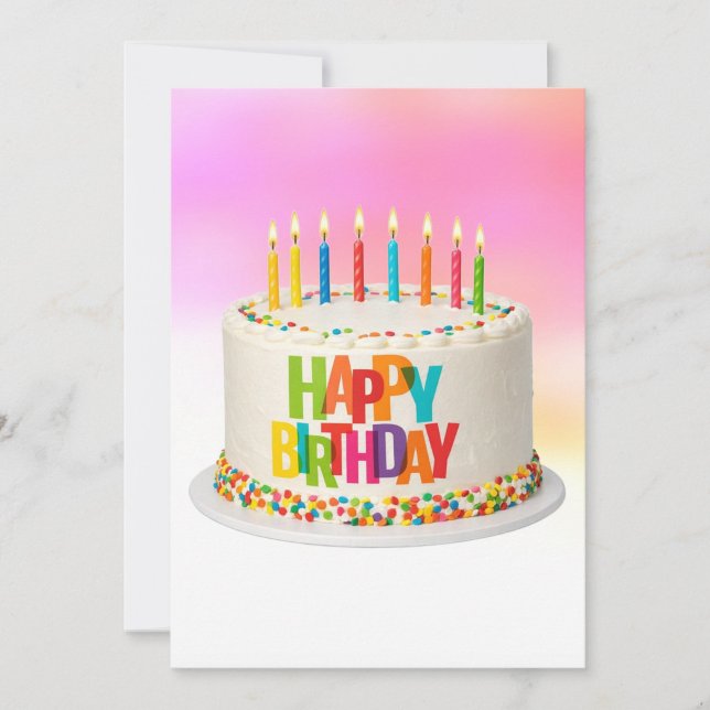 A Festive Birthday Cake Holiday Card ("Sprinkles, candles, and celebration")