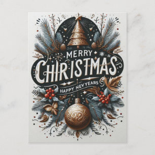A Festive Greeting: Merry Message Christmas Card