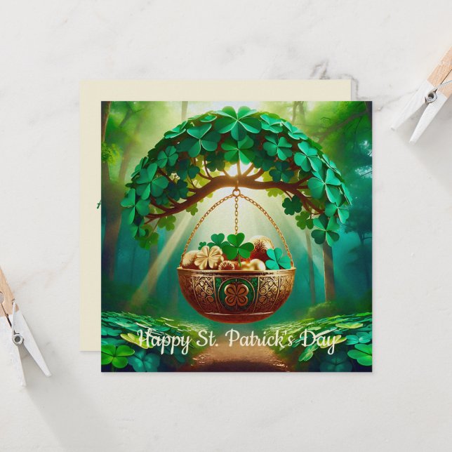 A festive St. Patrick’s Day design Card (Front/Back In Situ)