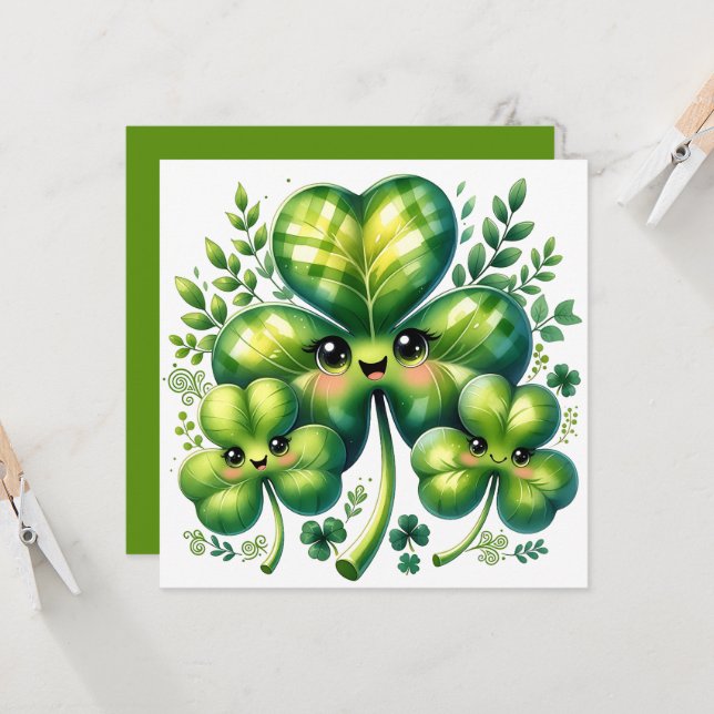 A festive St. Patrick’s Day design Card (Front/Back In Situ)