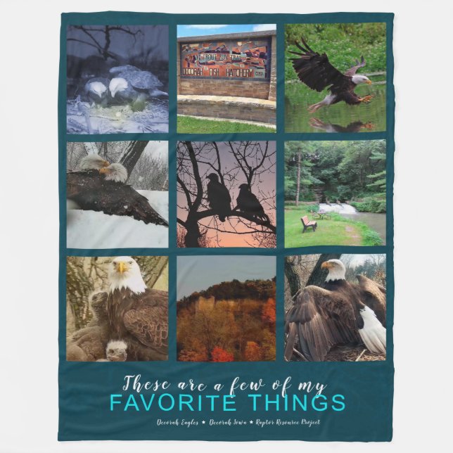 A few of my favorite things: Decorah Eagles Fleece Blanket (Front)