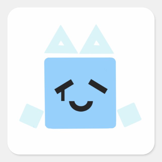 A few ones Happy one cube cyan jsab sticker (Front)