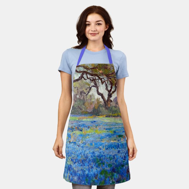 A Field of Bluebonnets at Alamo Heights, Apron (Worn)