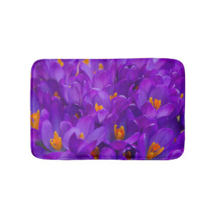 A Field of Purple Crocuses Bath Mat