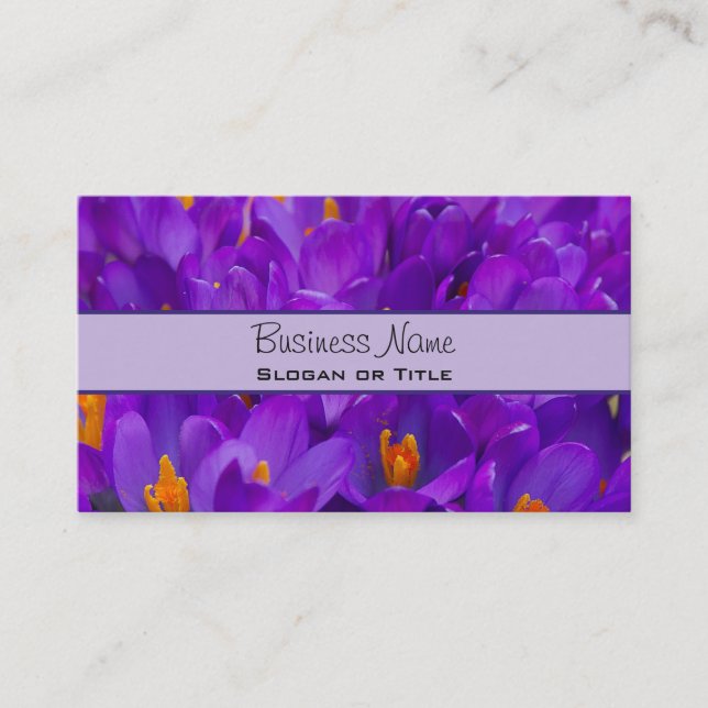 A Field of Purple Crocuses Business Card (Front)