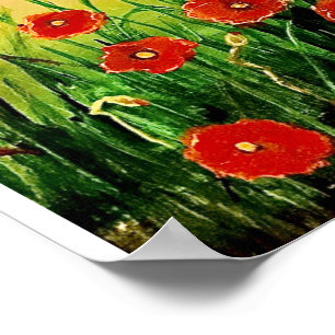 A Field of Red Poppies Poster