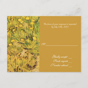 A Field of Yellower Flowers, Vincent Van Gogh Invitation Postcard