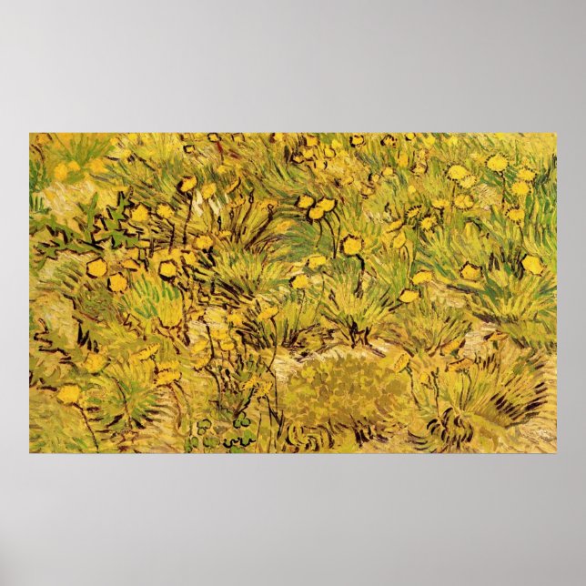 A Field of Yellower Flowers, Vincent Van Gogh Poster (Front)