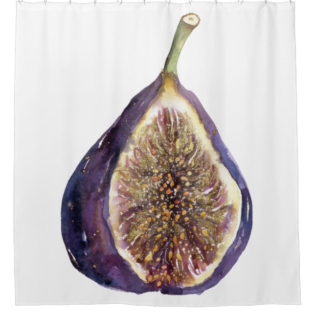 A Fig Painting Shower Curtain (Front)