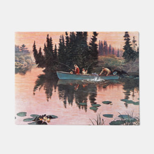 A Fine Catch by John Clymer Doormat