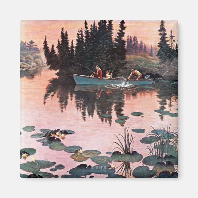 A Fine Catch by John Clymer Magnet (Front)