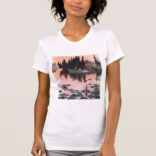 A Fine Catch by John Clymer T-Shirt (Front)