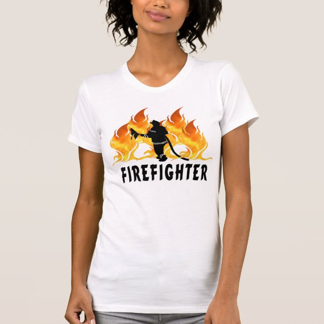 A Fire Fighter Flames T-Shirt (Front)