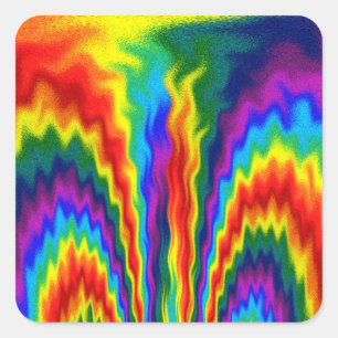 A Fire In A Rainbow Square Sticker