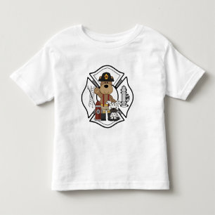 A Firefighter Fire Dept Bear Toddler T-Shirt