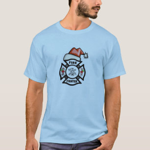 A Firefighter Santa Claus T-Shirt