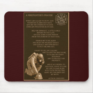 A Firefighter's Prayer Mouse Pad