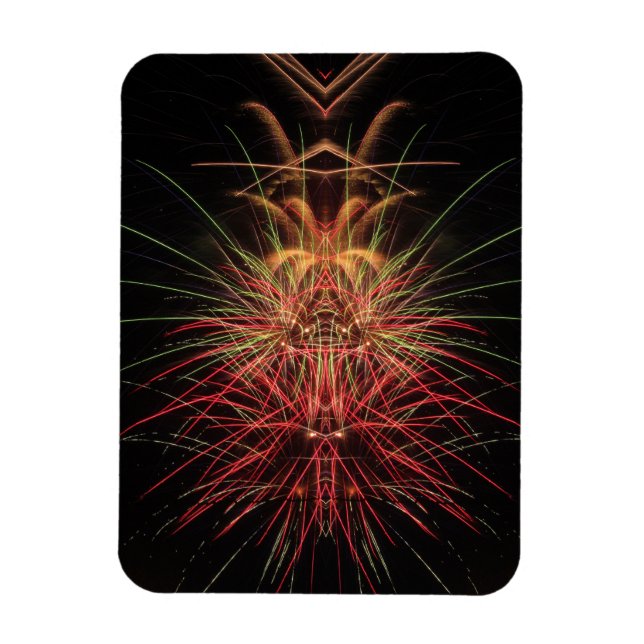 A Fireworks Display at Night Magnet (Vertical)