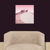 A First Step Begins A Journey, Desert Pink Art 