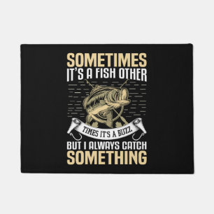 A Fish Or A Buzz Funny Fishing Trout Bass Fishing Doormat