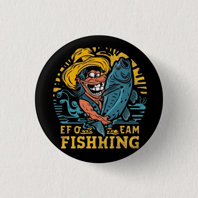 a fisherman 3 cm round badge (Front)