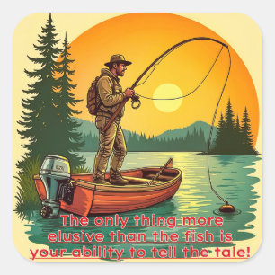 A Fisherman’s Retreat Square Sticker