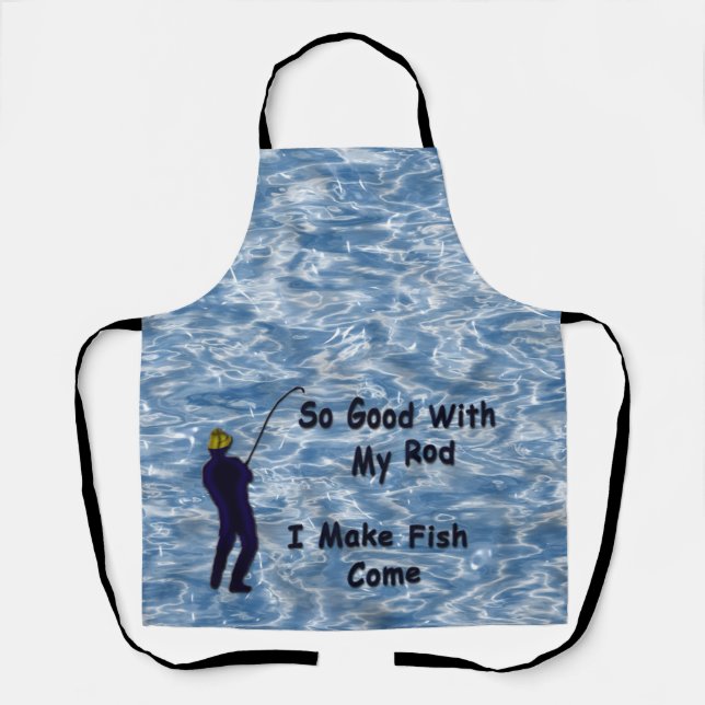 A Fisherman's Bragging All-Over-Print Tank Top Apron (Front)
