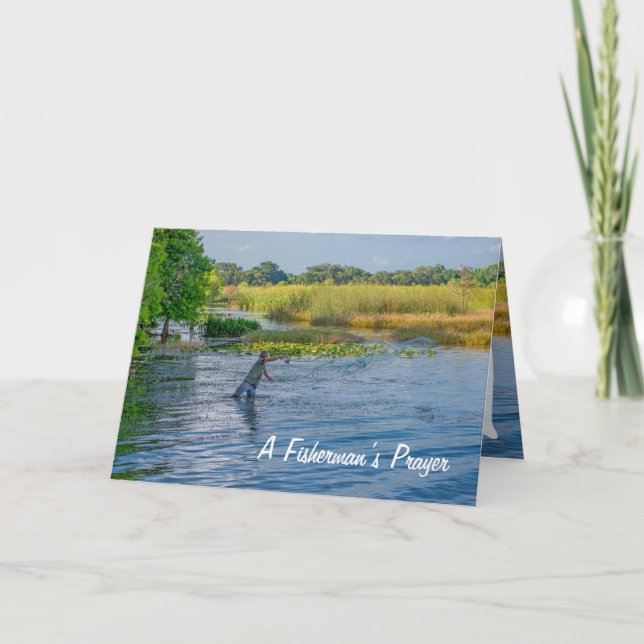 A Fisherman's Prayer Greeting Card (Front)