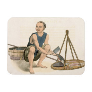 A Fishmonger, plate 39 from 'The Costumes of China Magnet