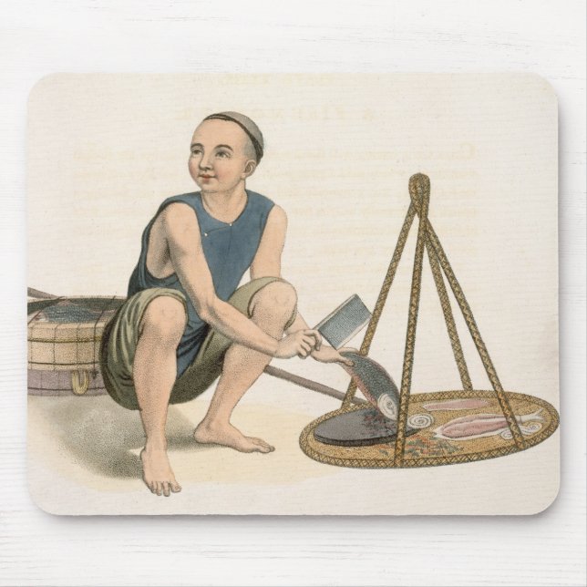 A Fishmonger, plate 39 from 'The Costumes of China Mouse Pad (Front)
