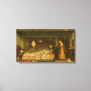 A Fishmonger's Shop by Frederick Walker Canvas Print