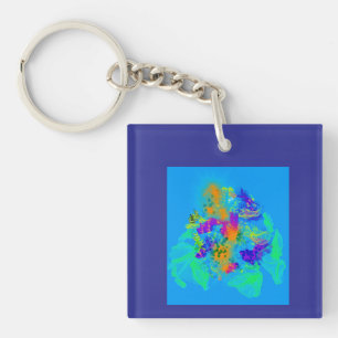 A Flare of Color Greeting Card  Key Ring