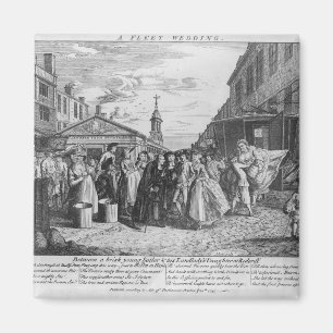A Fleet Wedding, 1747 Magnet