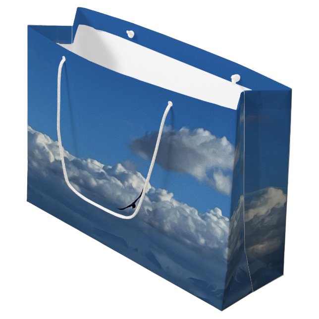 A flight under the clouds large gift bag (Front Angled)