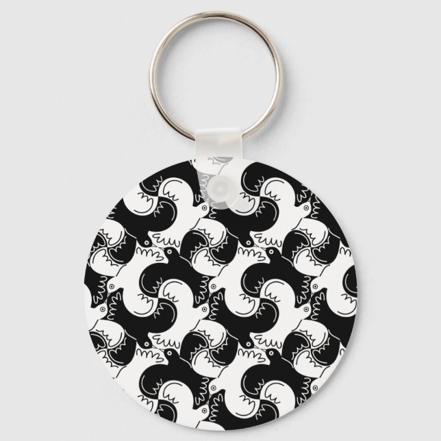 A Flock of Birds Key Ring (Front)