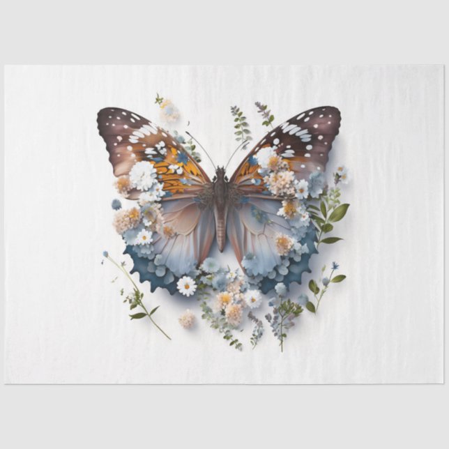 A Floral Butterfly Series Design 9 Tissue Paper (Front)