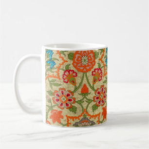 A floral design by mirror repeat. Orange and green Coffee Mug
