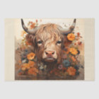 A Floral Highland Cow Series Design 3