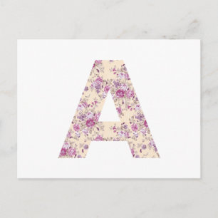 A Floral Letter Postcard