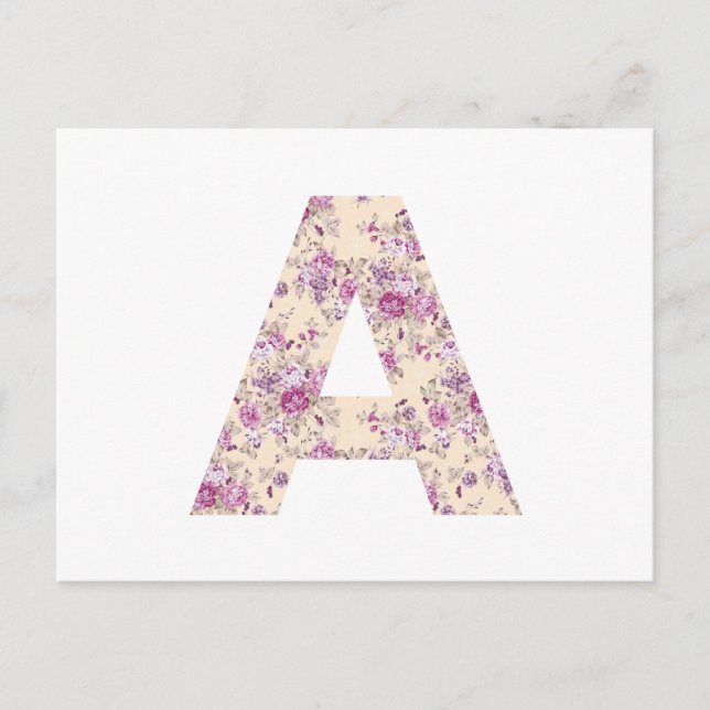 A Floral Letter Postcard (Front)