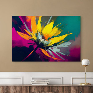 A Floral Odyssey – Expressive Bloom In Motion Poster