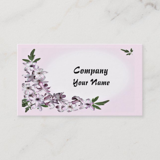 A floral ready to customise business card (Front)