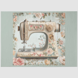 A Floral Sewing Machine Series Design #11 Tissue Paper
