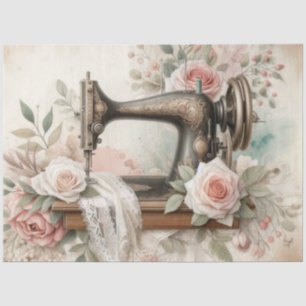 A Floral Sewing Machine Series Design #2 Tissue Paper